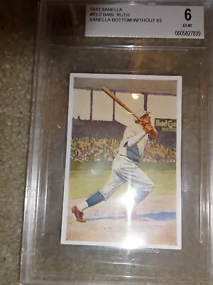 RARE BVG 6 1932 Sanella Babe Ruth Type 2 Baseball Card • $11000
