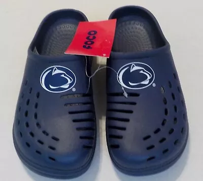 Penn State Nittany Lions Womens Shoes M 7-8 L 9-10  Nwt Blue Solid Clog Foco • $24.99