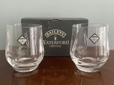 WATERFORD Crystal BAILEYS Set Of 2 OLD FASHIONED TUMBLERS 4  In Original Box • $79.99