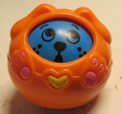 VINTAGE 1994 FISHER PRICE ROLL A ROUNDS RARE Orange DOG Yl Heart Replacement Toy • $13.98