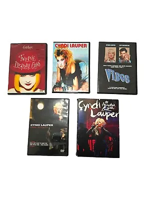 Cyndi Lauper 5 Dvd Lot - Live Concerts Twelve Deadly Cyns Vibes 80s Dvds • $35