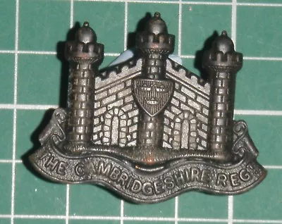 The Cambridgeshire Regiment Officers Service Dress Cap Badge  • £50