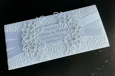 Luxury Dl Handmade Personalised Wedding Money/gift Wallet • £4.99