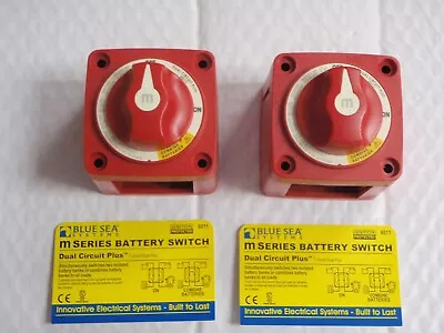 Battery Switch Blue Sea 6011 Dual Circuit Plus M SERIES START HOUSE MARINE PAIR • $179.07