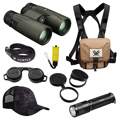 Vortex Optics Viper HD 10x42 Binocular+Camo Hat+Flashlight (Essential Bundle) • $499.99