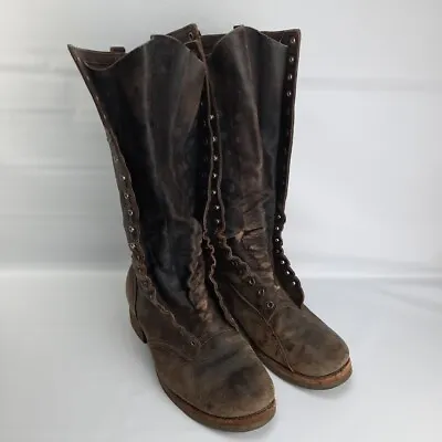 Vintage Red Wing 14  Tall Lace-Up Leather Lineman Logger Boots Size 9.5E  • $149.99