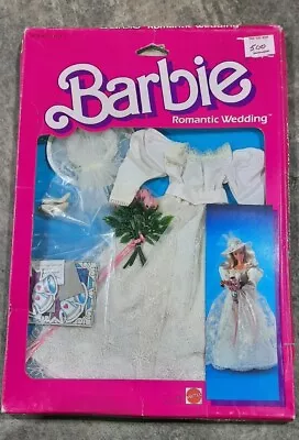 Vintage 1986 Barbie Romantic Wedding Bridal Gown Fashion Outfit #3102 Nos  • $27.50