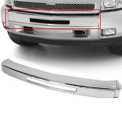 Chrome Steel Front Bumper Impact Face Bar For 2007-2013 Chevy Silverado 1500 • $69.99