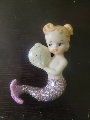 1950's Vintage Mermaid Wall Plaque From Japan By Norcrest  • $65