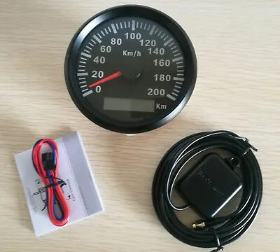 85MM Black 200KM/H GPS Speedometer For Car Truck Motorcycle Marine 9-32V Red Led • $119.90