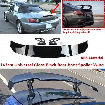 For 2000-2009 Honda S2000 Gloss Black GT-Style Trunk Spoiler Wing 56'' Universal • $99.88