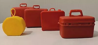 Vintage Barbie Doll's Red SAMSONITE Luggage + Mixed Pieces • $49.99
