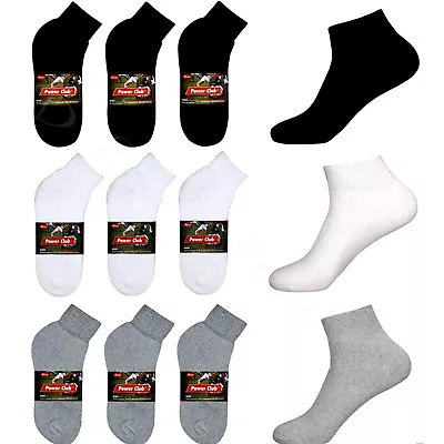 5~100 Dozens Wholesale Lots Men Solid Sports Cotton Ankle Quarter Low Cut Socks  • $18.69