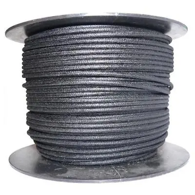 1M Cotton Braided Automotive Electrical Wire Cable 16 Gauge Black • £2.15