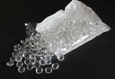 50 Chandelier Glass Crystals 14mm Traditional Octagons For Vintage Lighting • £13.50