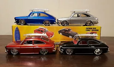 Lot Of 4 Jada V-Dubs 1965 Volkswagen 1600 TL Fastback Diecast Set 1:24 New  • $149.99