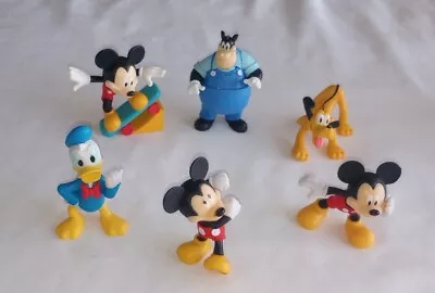 Disney Mickey Mouse Toy Figure 2.5  Tall Set Of 6 JP Donald Duck Pluto Pete Lot • $19.99