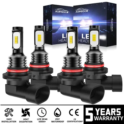 9005 9006 10000K LED Headlight Kit Combo Bulbs High Low Beam Super Bright White • $25.99