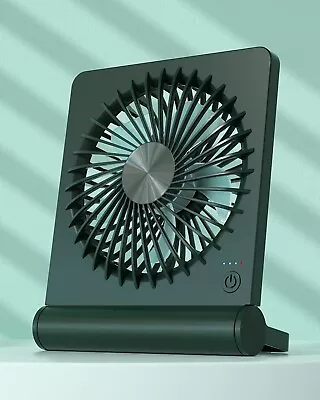 Desk Fan 2000mAh Rechargeable Battery Mini Table Fan 4-20hours Life - Green • £14