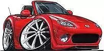 2006-2015 Mazda Miata Mx-5 Mx5 Red Cartoon T-shirt Available In Sizes S-3XL • $20.43