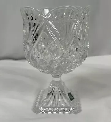 Shannon Crystal Designs Of Ireland Tulip Vase 24% Lead Crystal Dish 7  X 4  X 3  • $45