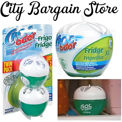 £6.93 • Buy Croc Odor Fridge Twin Pack XL Smell Bad Odour Food Fresh Eliminator Remover E5