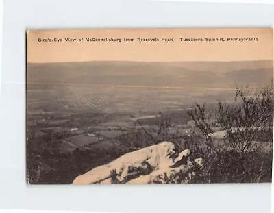 Postcard Bird's-Eye View Of McConnellsburg From Roosevelt Peak Pennsylvania • $9.09