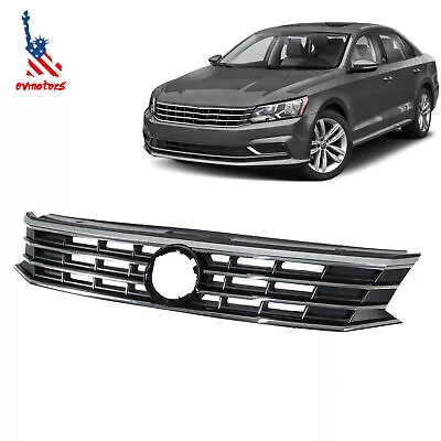 For 2016-2019 VW Volkswagen Passat Front Bumper Upper Grille W/ Chrome Trim • $76.78