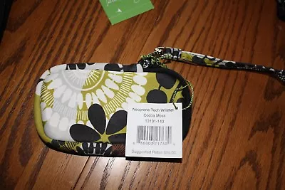 Vera Bradley Neoprene Tech Wristlet Cocoa Moss Brand New 13101-143 • $16.95