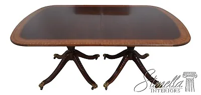 L61238EC: HICKORY CHAIR CO Banded Mahogany Dining Room Table • $3895