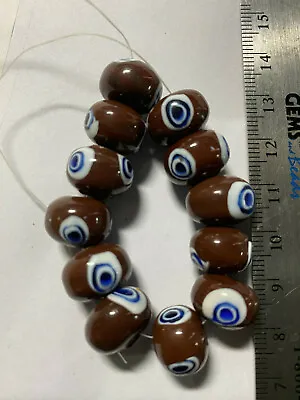 $6.95 • Buy Vintage Mystic Evil Eye Beads **** UPICK*** Mystic Nazuri Evil Eye Bead Pendants