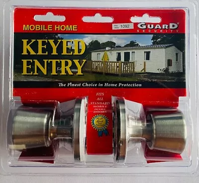 Mobile Home Keyed Entry Lockset. Stainless Steel Knobs. Tulip Style Handle • $22.95