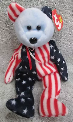 Ty Beanie Baby Spangle The Blue Faced Bear DOB June 14 1999 MWMT Free Shipping • $6.50