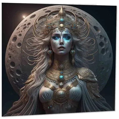 Moon Goddess Greeting Card - Hecate Hekate Pagan Paganism 145mm X 145mm • £2.99