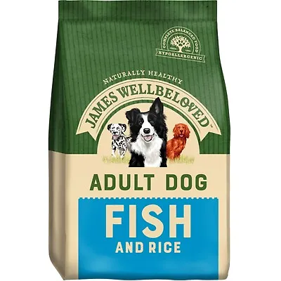 James Wellbeloved Adult Fish & Rice Dry Dog Food 2kg  • £10.85