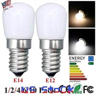 E14/E12 Dimmable LED Fridge Light Corn Bulb Refrigerator Home Cooker Hood Lamp • $7.21