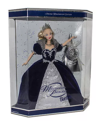 2000 Holiday Millennium Princess Barbie NRFB (24154) Damaged Box - Glitter • $24.89