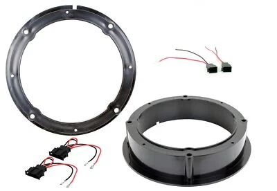 £10.70 • Buy Front & Rear Door Speaker Adaptor Rings Spacers 165mm 6.5  For Vw Golf + Harness