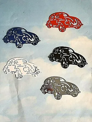 Die Cut Cuts Card Topper Beetle Car Vehicle X 6 -   Choice Of Colour • £1.10