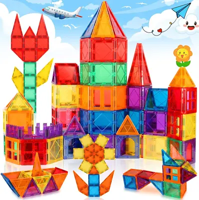Magnetic Tiles For Kids - 20pcs Building Blocks STEM Learning Construction Toys • $13.99