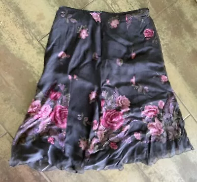 Gorgeous Renato Nucci Designer 100% Silk Skirt EU 38 US 8 Medium Made In France • $25