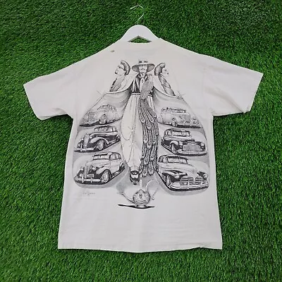 Vintage 1995 Chicano Pachuco Lowrider Art Shirt Medium David-Gonzales Cholo • $785.67