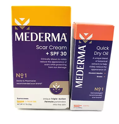 Mederma Quick Dry Oil  / Scar Cream Set Reduce Appearance Of Scars Stretch Marks • $14.89