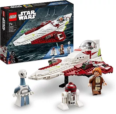 £25.99 • Buy LEGO 75333 Star Wars Obi-Wan Kenobi’s Jedi Starfighter,Droid Figure & Lightsaber