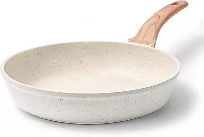 CAROTE Non Stick Frying Pan 20cm Induction Fry Pan White Granite Egg Omelet Pan • £14.67