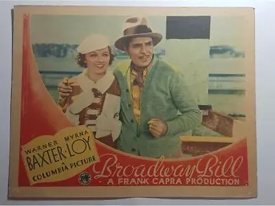 Broadway Bill 1934 Original Portrait Lobby Card Myrna Loy Warner Baxter • $174.50