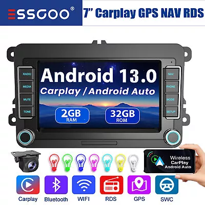 For VW Volkswagen Jetta Passat 7  Android 13 Car Stereo Radio Carplay GPS 2+32G • $114.99