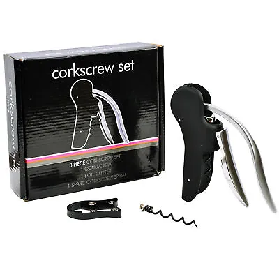 Premium Rabbit Wine Corkscrew Opener Wine Bottle Opener Set Foil Cutter Kit • $19.95