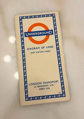 London Underground Tube Map Jan 1963 (163/115Z/1000000) • £17