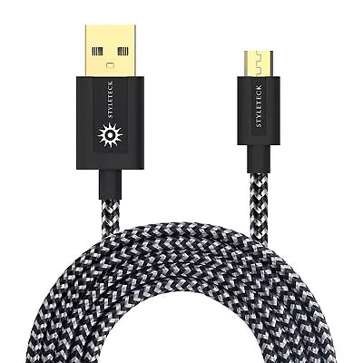 Micro USB Cable 1m 2m 3m Charger Data Sync Braided For Samsung Android IPhone • £1.79